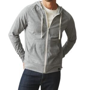 NWOT American Giant Men’s Lightweight Full Zip Hoodie Size XL Light Gray